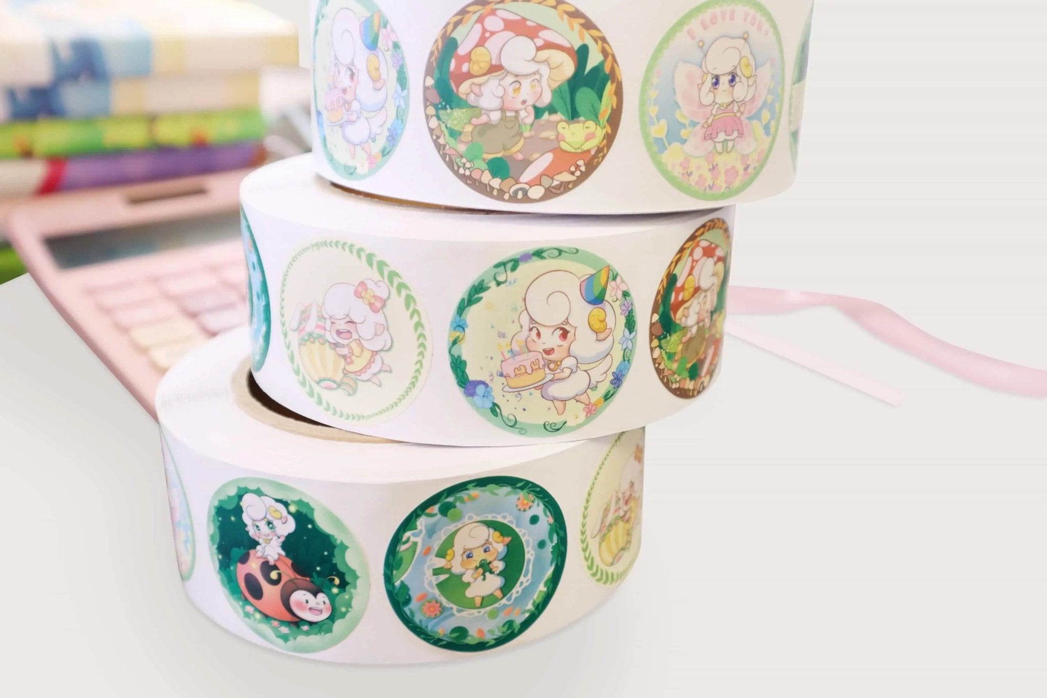 Cute Sticker Roles Cute Sticker Roll - Adorable Designs for All Your Creative Projects ...