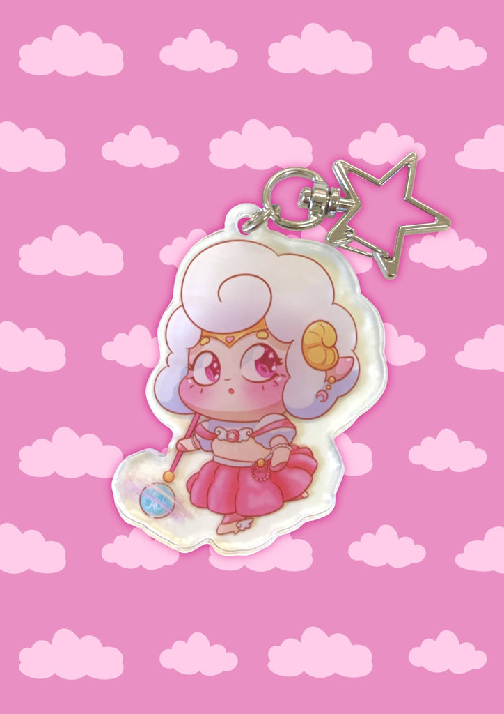 Sheep-Themed Key Chain Angel